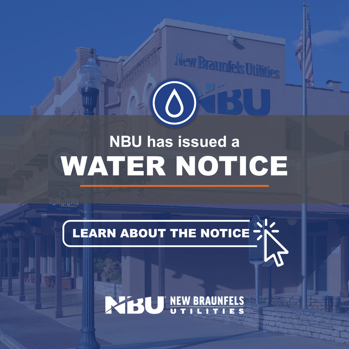 Water notice issued by New Braunfels Utilities