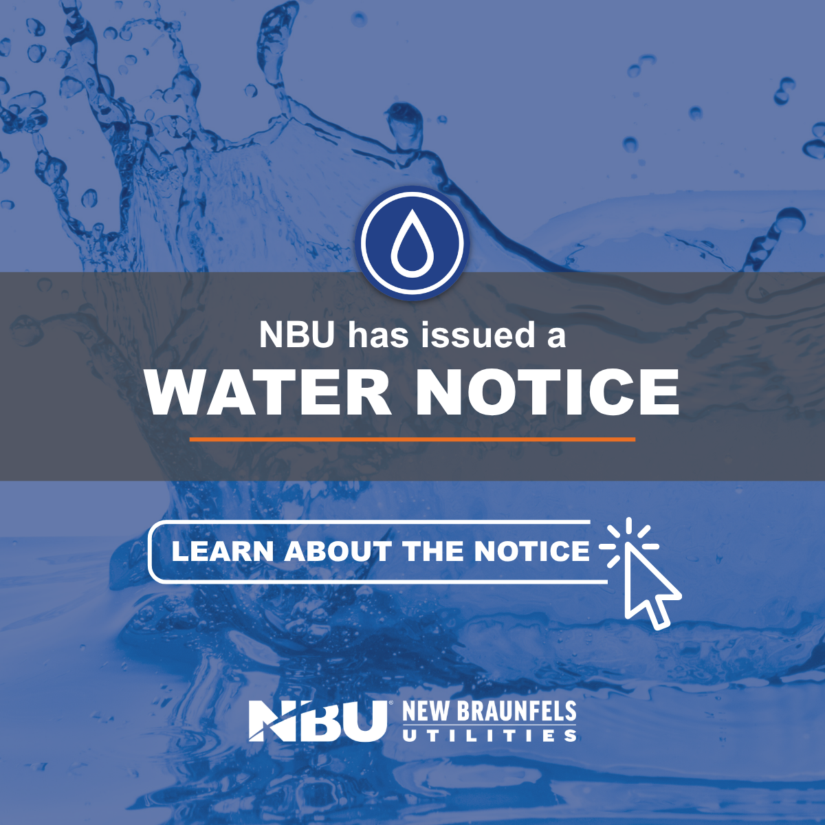 NBU has issued a Water Notice on April 19, 2026. Click to learn more about this notice.