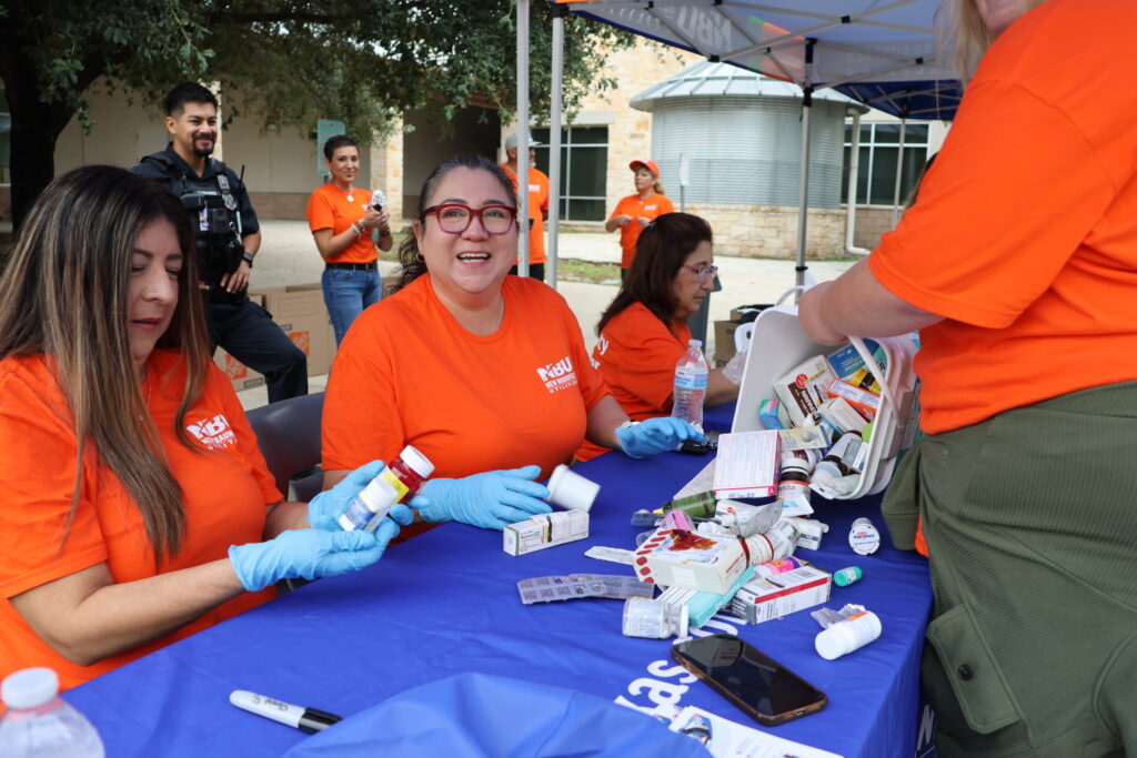 NBU staff marks old prescription bottles